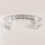For Granddaughter - I'll Always Be There For You Wave Cuff Bracelet