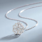 Lucky Four Leaf Clover Heart Necklace