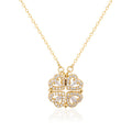 Lucky Four Leaf Clover Heart Necklace