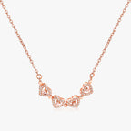 Lucky Four Leaf Clover Heart Necklace