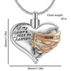 A Piece Of My Heart Lives In Heaven - Chain and Urn Pendant