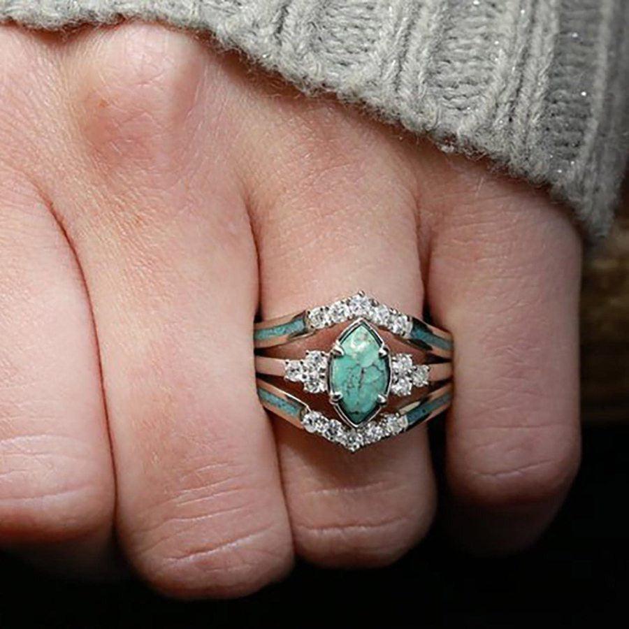 Turquoise Creative 3-Piece Ring