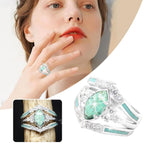 Turquoise Creative 3-Piece Ring