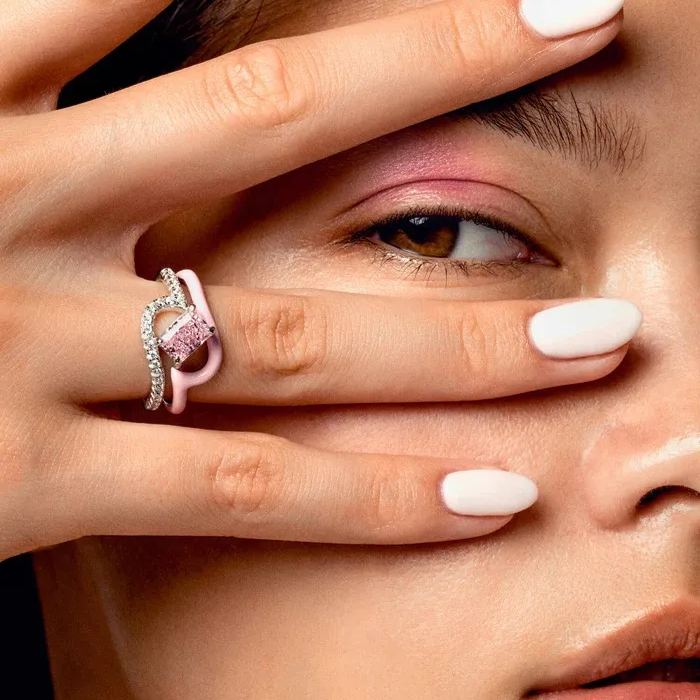 925 Sterling Silver Pavé Vagues Ring