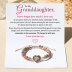 Jasper Heart Bracelet（To My Granddaughter Love You Forever ）