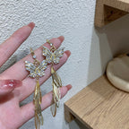 Butterfly Wing Tassel Earrings