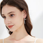 French Style Zircon Bow Earrings