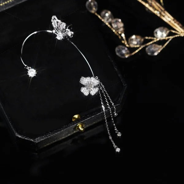 Butterfly Fringe Zircon Earrings