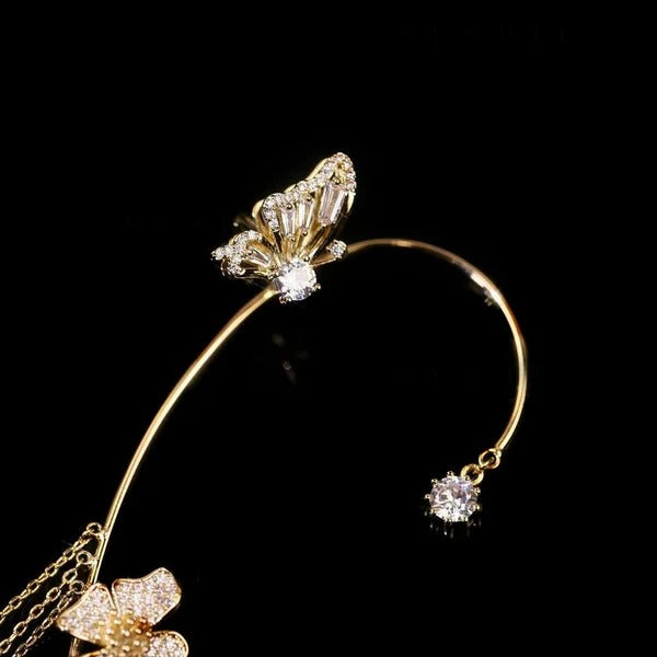 Butterfly Fringe Zircon Earrings