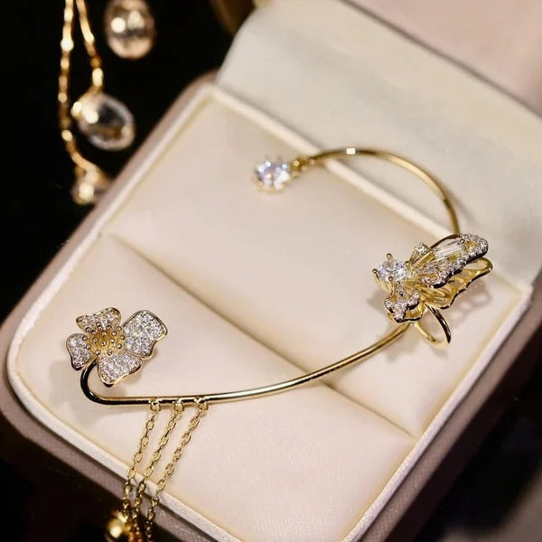 Butterfly Fringe Zircon Earrings