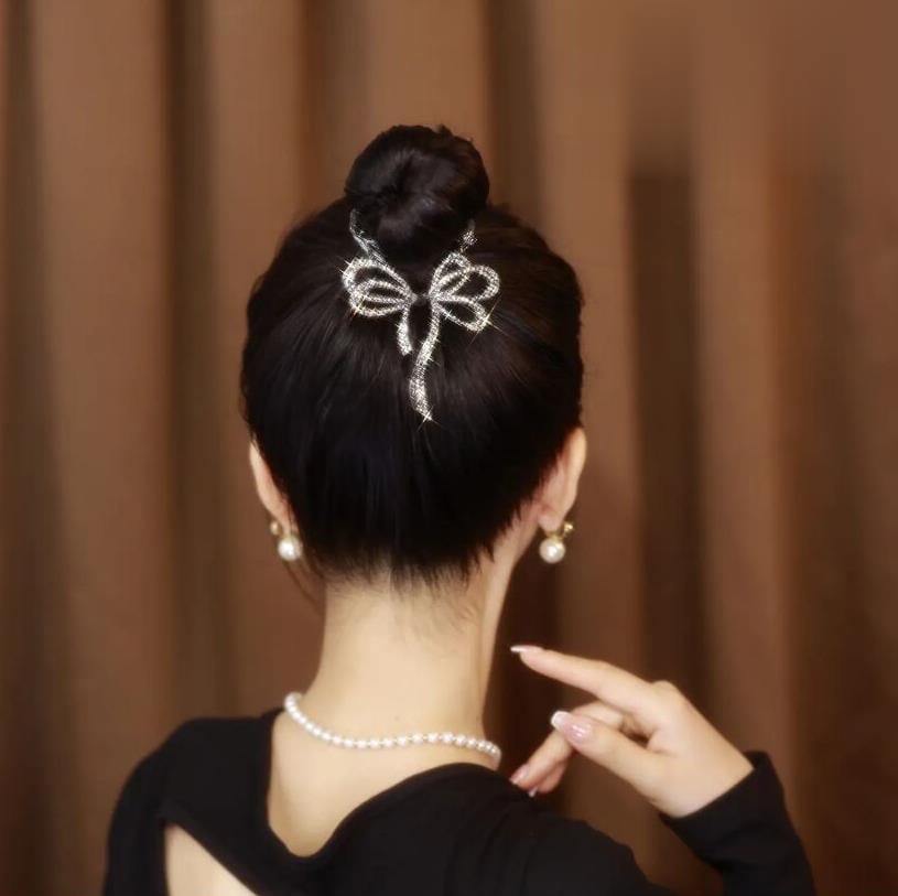 Bow Shiny Hairpin