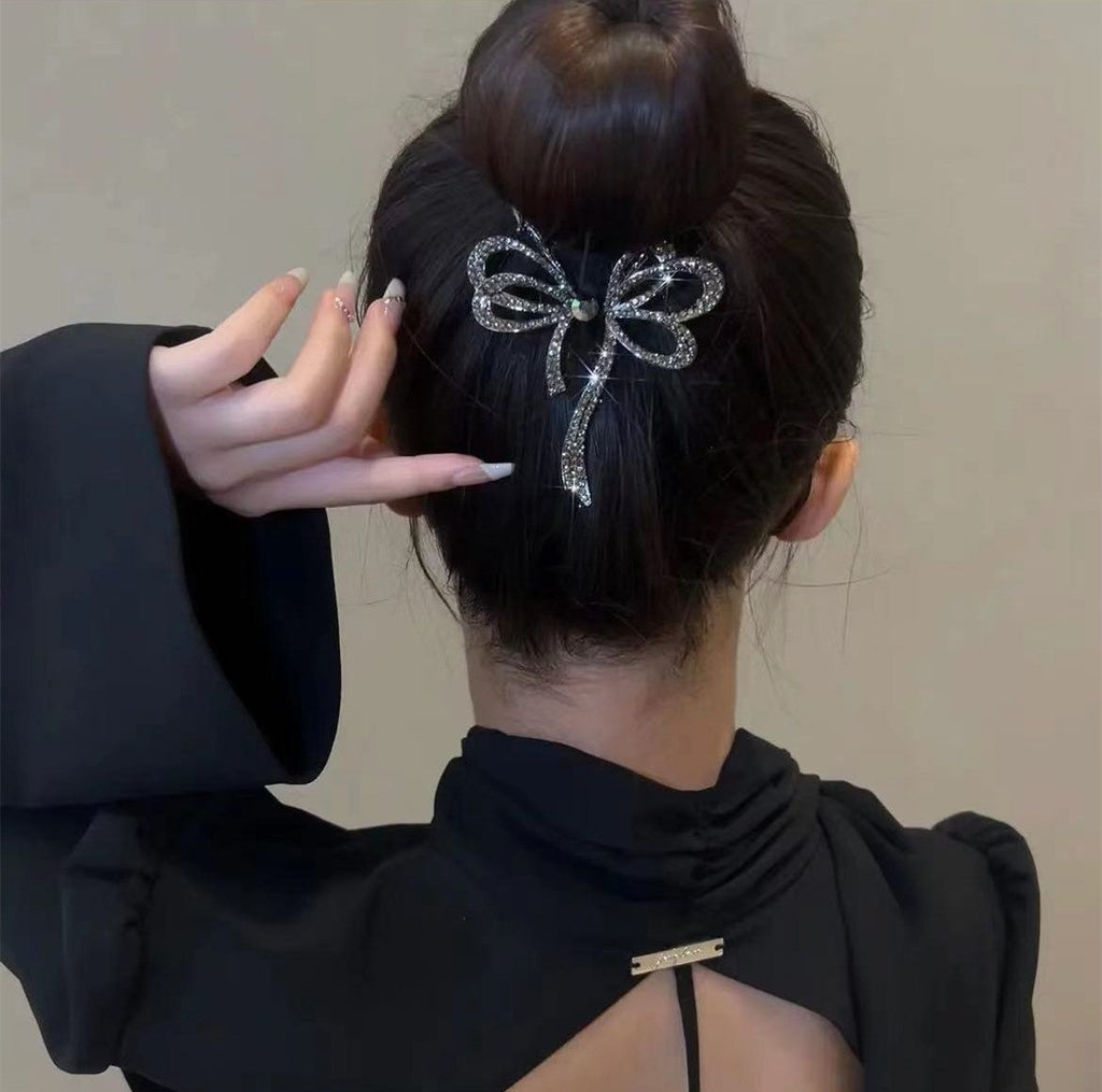 Bow Shiny Hairpin
