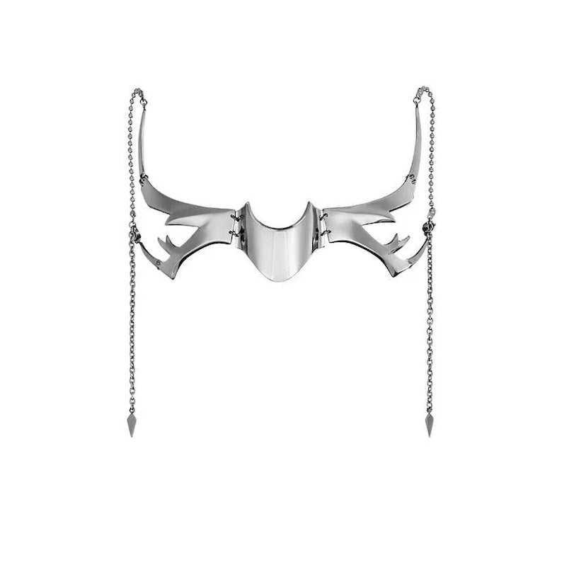 Gothic Metal Mechanical Fluid Face Earring Ornament