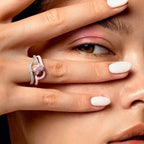925 Sterling Silver Pavé Vagues Ring