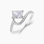 925 Sterling Silver Pavé Vagues Ring