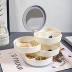 Mirror Rotation Jewelry Storage Box