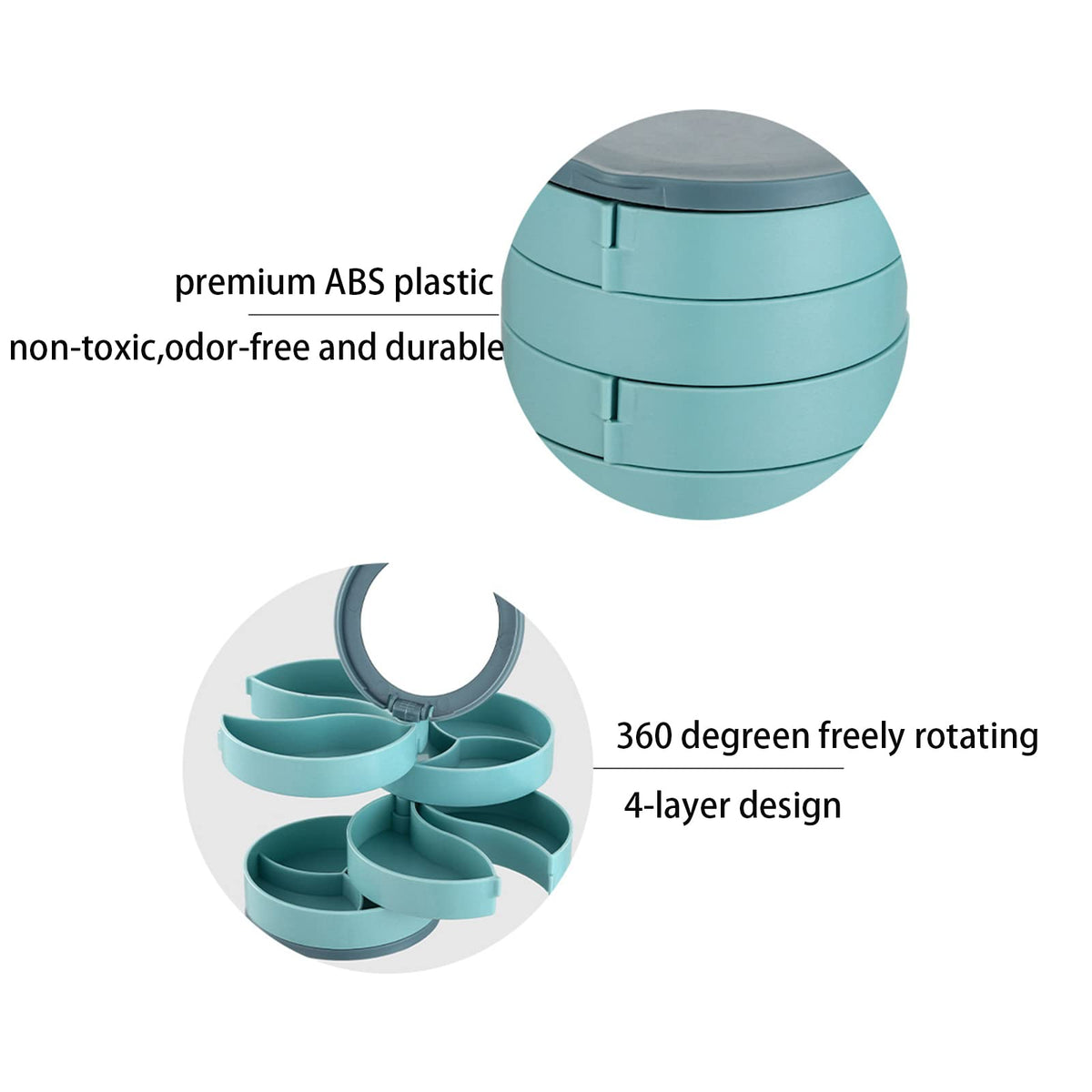 Mirror Rotation Jewelry Storage Box