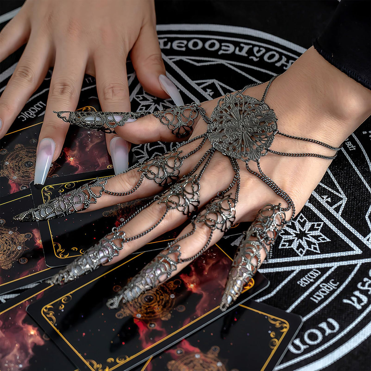 Gothic Glove Metal Cutout Bracele