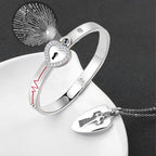 Love Lock Bracelet and Key Necklace Set