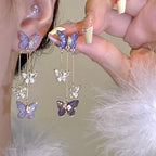 Purple Butterfly Earrings