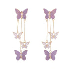Purple Butterfly Earrings
