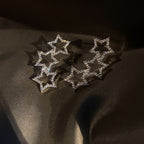 Sparkling Diamond Star Earrings