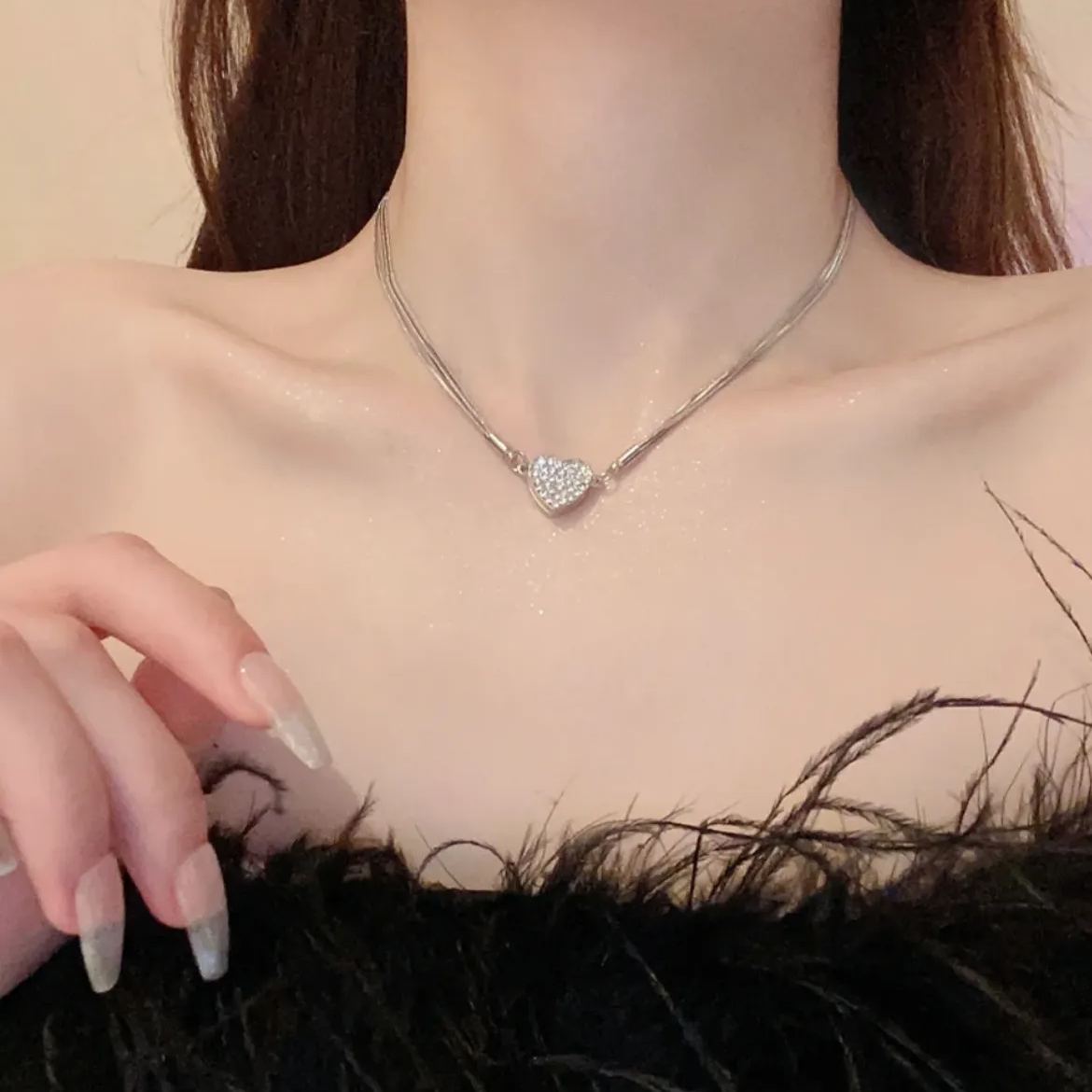 Magnetic Love Patchwork Necklace