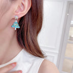Colorful Shiny Christmas Tree Earrings