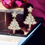 Colorful Shiny Christmas Tree Earrings
