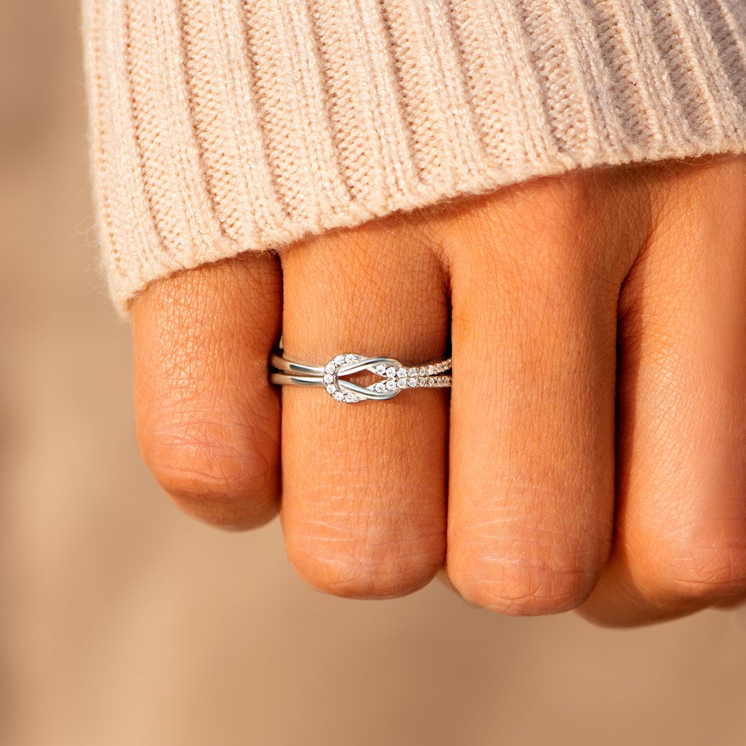 S925 Silver Mother & Daughter Ring