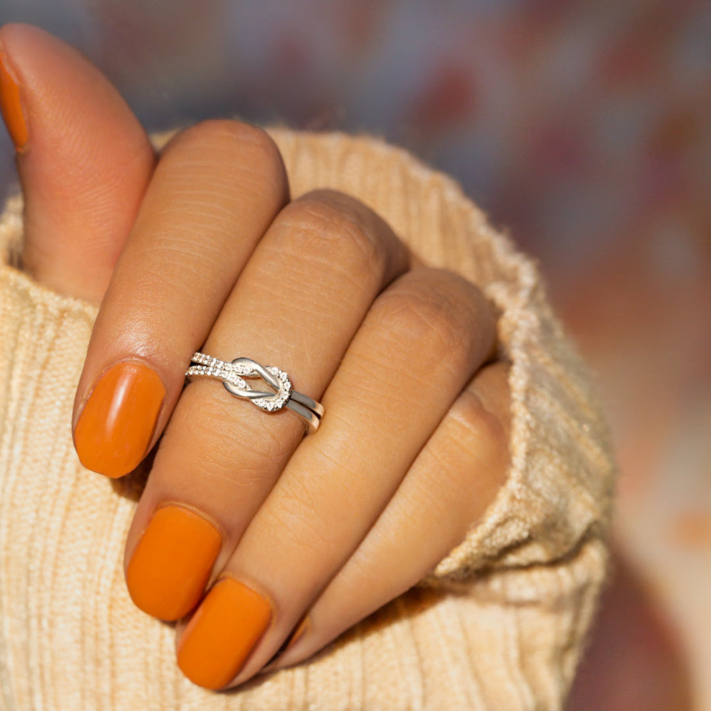 S925 Silver Mother & Daughter Ring