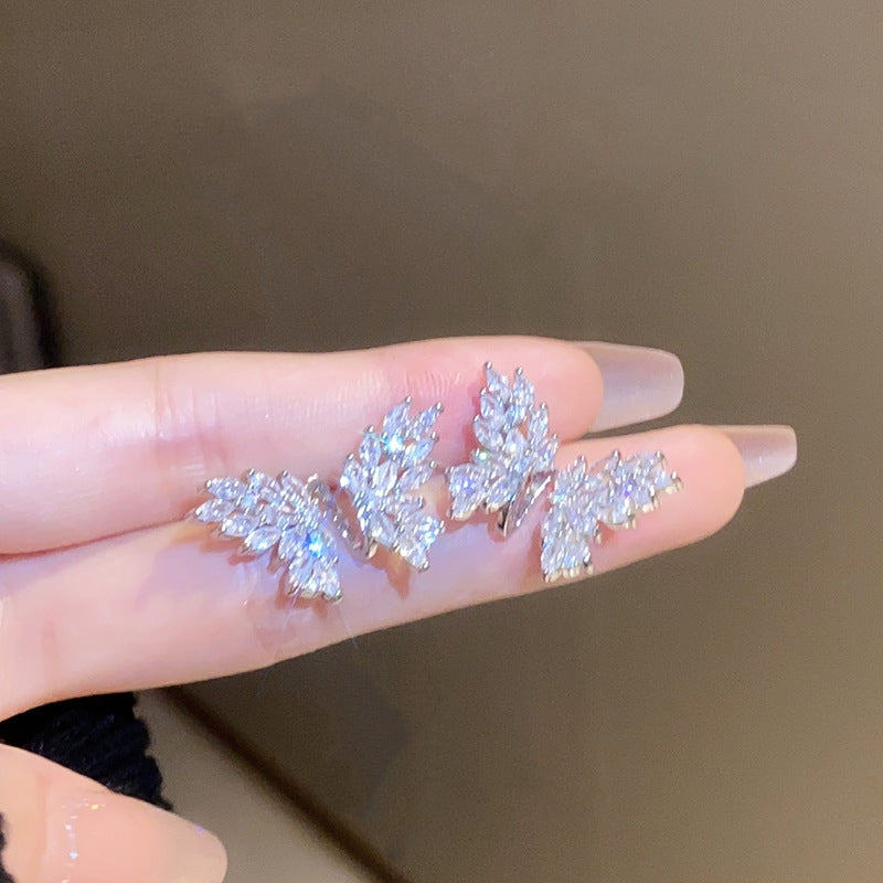 Sparkling Butterfly Zircon Earrings