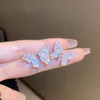Sparkling Butterfly Zircon Earrings