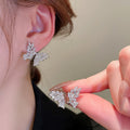 Sparkling Butterfly Zircon Earrings