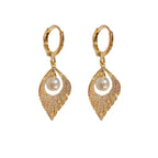 Pearl Tassel Zircon Earrings