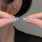 Leaf Zircon Earrings