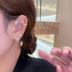 Sparkling Snowflake Zircon Earrings