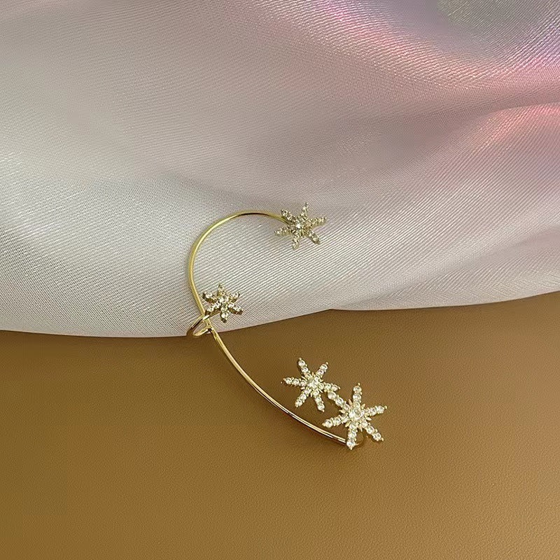 Sparkling Snowflake Zircon Earrings