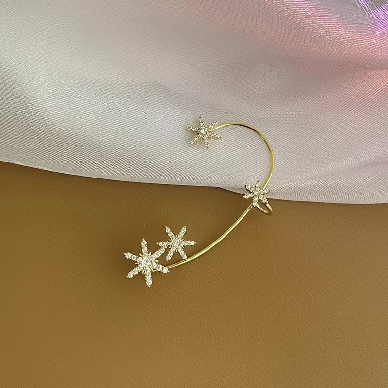 Sparkling Snowflake Zircon Earrings
