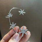 Sparkling Snowflake Zircon Earrings