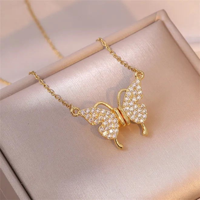 Magnetic Clasp Butterfly Necklace