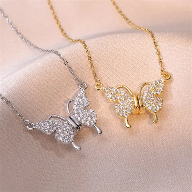 Magnetic Clasp Butterfly Necklace
