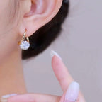 Rotatable Zircon Earrings