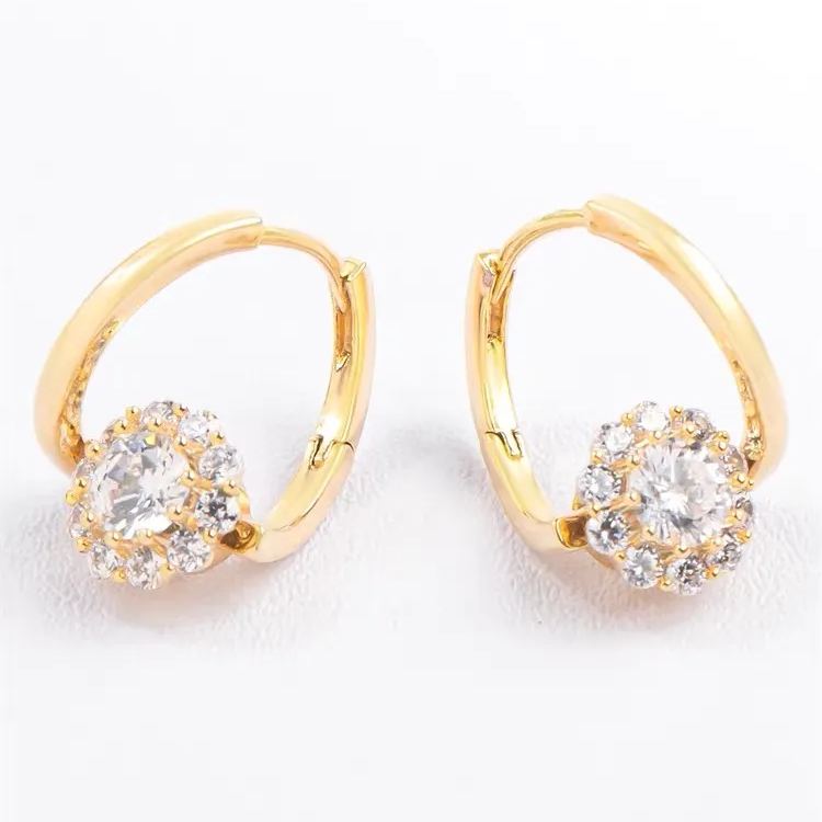 Rotatable Zircon Earrings