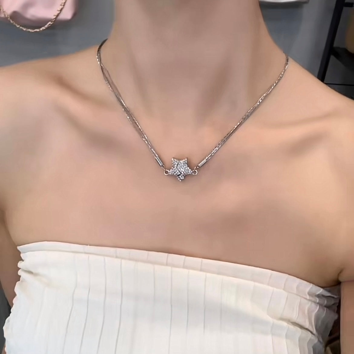 Magnetic Star Patchwork Necklace