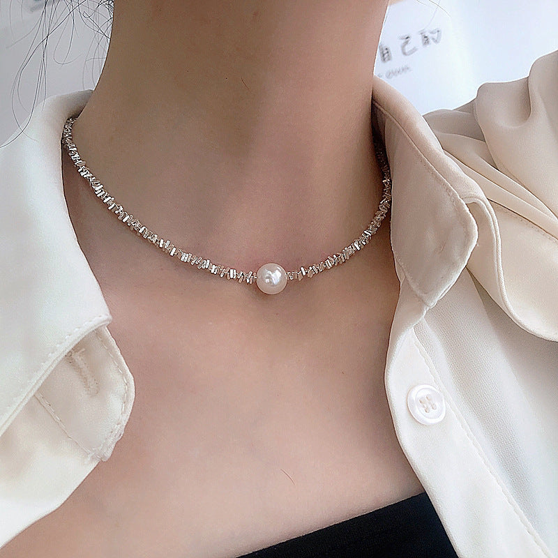 Silver Pearl Necklace
