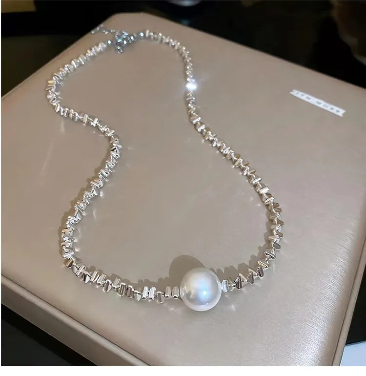 Silver Pearl Necklace