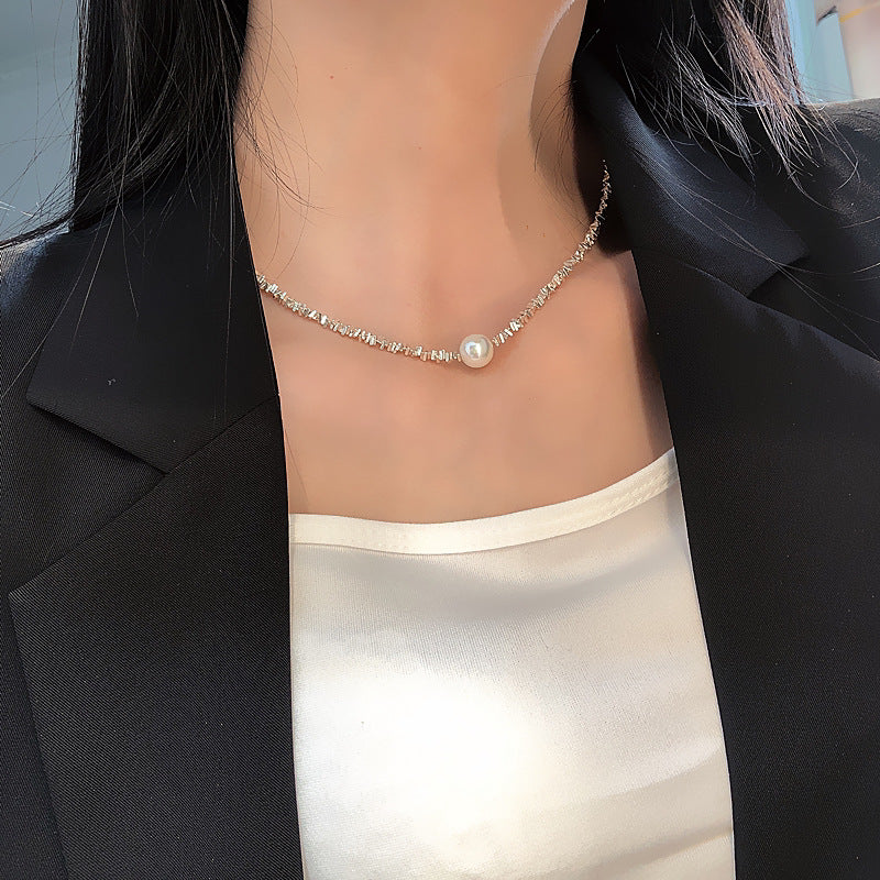 Silver Pearl Necklace