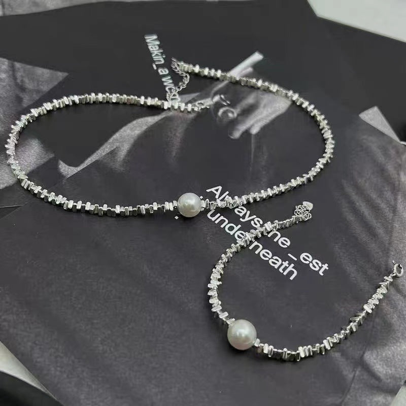 Silver Pearl Necklace