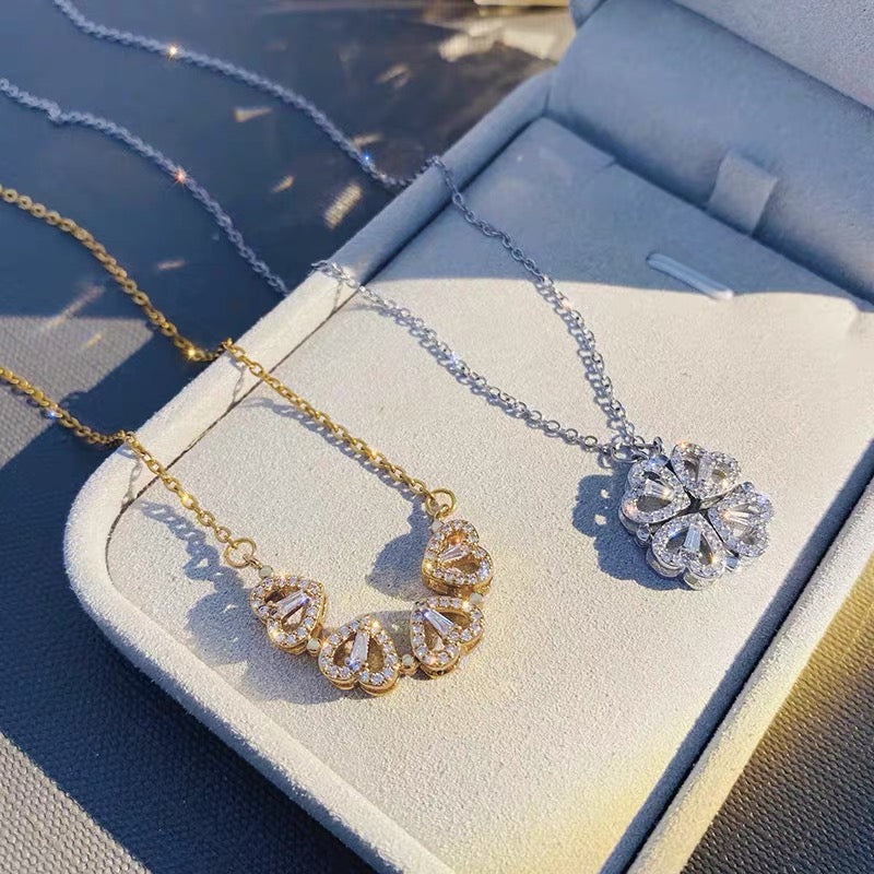 Four Leaf Heart Shape Lucky Necklace